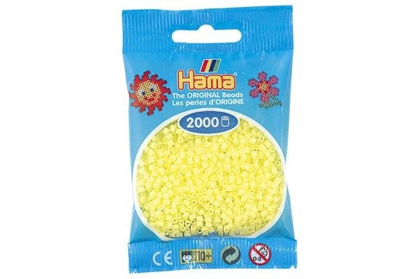 Hama minihelmet 2000 kpl pastellinkeltaiset