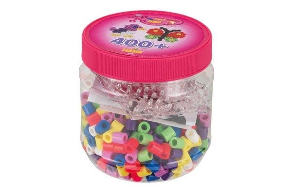 Hama maxi perler 400 perler + 2 plater i rosa boks
