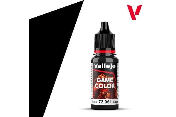 Vallejo 72.051, Sort, Acryl maling, Væske, 17 ml, 1 stykker