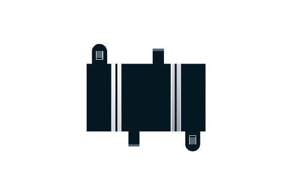 Quarter straight 87 mm (2 stk./pose)