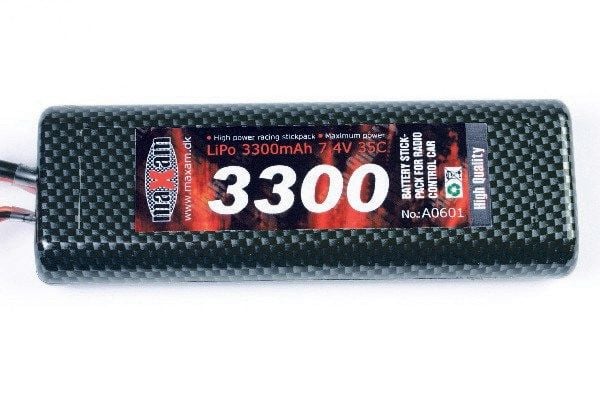 Lipo 7.4v 3300mAh 35C T-Plug (pyöreä kova kotelo)