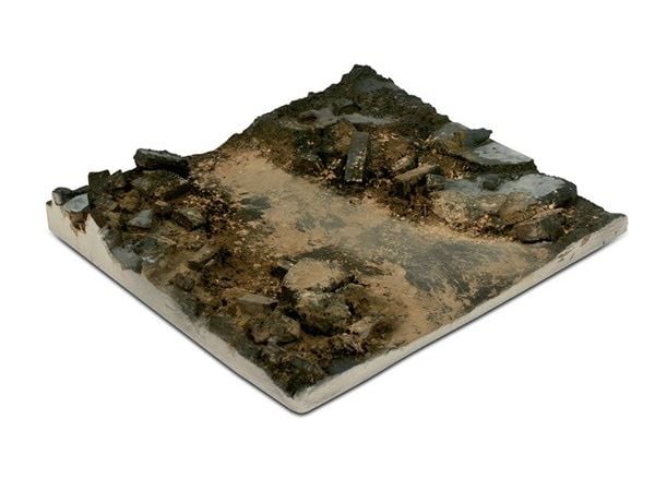 Scenics dioramagrunnmur Rubble Street seksjon 14x14c