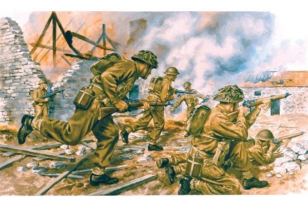 WWII brittiskt infanteri (plastbyggsats)