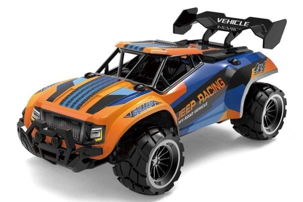 Jeep Racing R/C 1:18 2,4G 3,7V Li-ion, blå/oransje