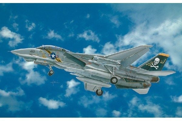 Italeri F - 14 A Tomcat, Monteringssett, 1:48, F-14, Militært luftfartøy, Grå, USA