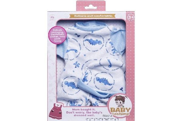 Nuken vaatteet 40cm romper puku hattu