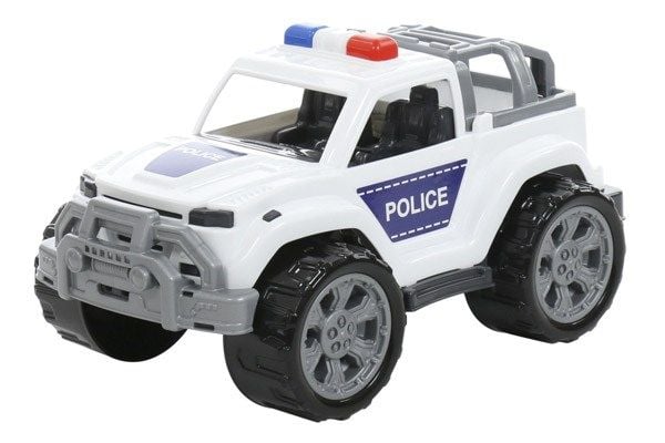 Jeep politi 38,5x22,5x20 cm i nett, hvit