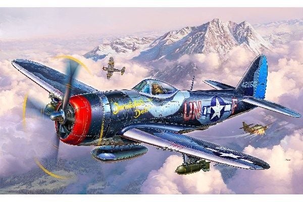 Revell P-47 M Thunderbolt, Luftfarkostmodell med fast vinge, Monteringssats, 1:72, P-47 M Thunderbolt, Plast, Second World War