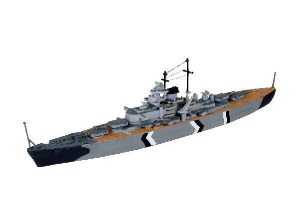 Revell 5802, Marineskipsmodell, Monteringssett, 1:1200, Bismarck, Alle kjønn, Plast