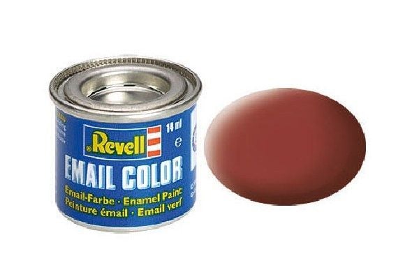 Emaljfärg 14 ml rödbrun matt