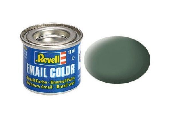 Emalj 14 ml, grönaktig grå, matt
