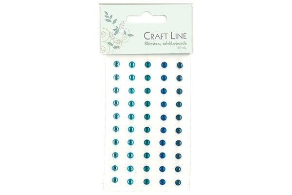 Rhinestones 5 mm 50 stk blå mix