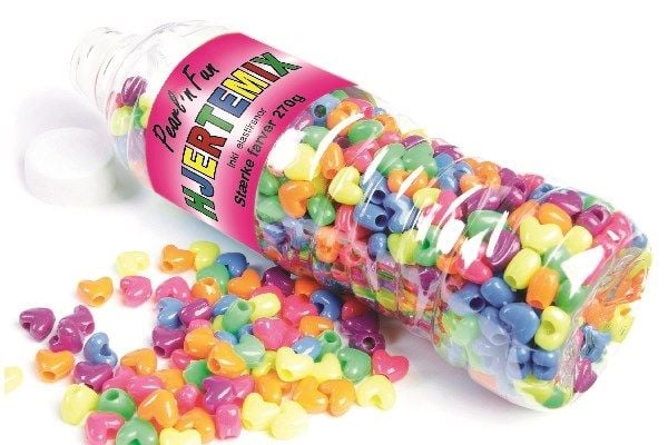 Pearl'n Fun Hjertemix 270g sterke farger