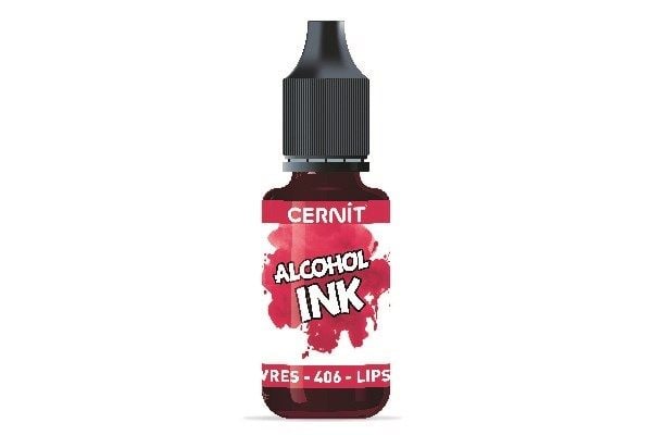 Cernit alcohol ink 20 ml läppstift röd