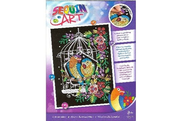 Sequin Art Birdcage, 25x34 cm