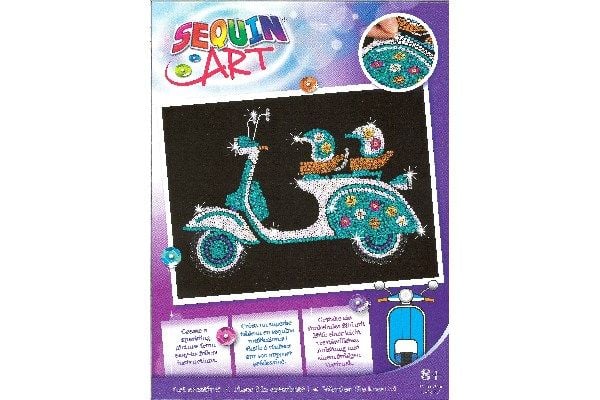 Sequin Art-sparkesykkel 25x34 cm