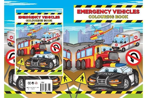 Malebok A4 Emergency Vehicles (16 sider) |