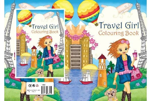 Malebok A4 Travel Girl, 16 sider