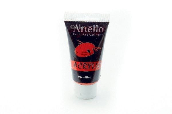 Artello akryl 75 ml vermilion rød
