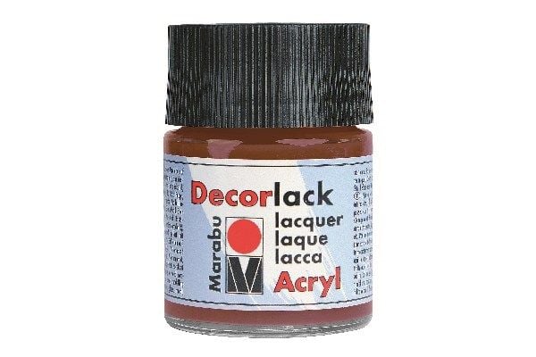 Marabu Decorlack Acryl, Brun, Gloss, 50 ml, 1 stykker