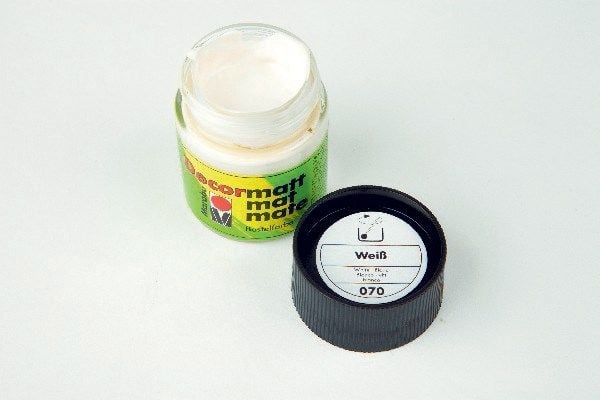 Decormatt 50 ml 070 vit akrylfärg matt