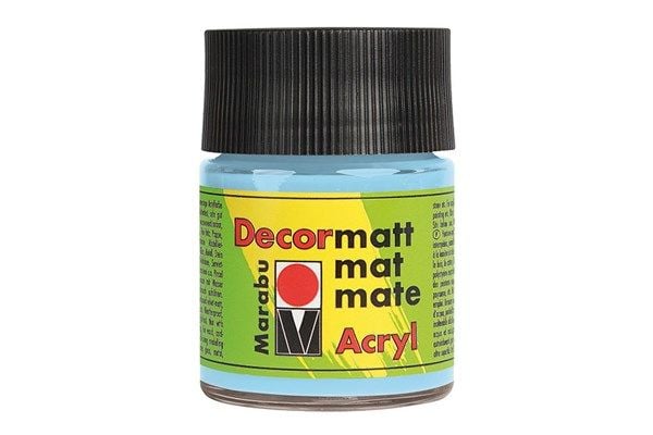 Marabu Decormatt Akryl, 50 ml, Blå, Matt, Flaske, Vannavvisende