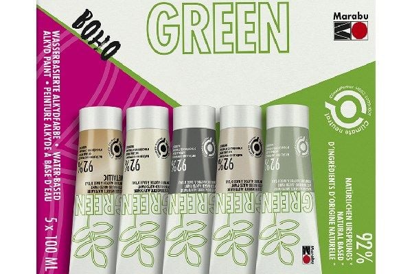 GREEN alkydmaling sett 5x100ml, 246/159/174/072/784