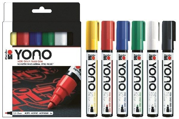 YONO marker-set 6 st 1,50-3,0 mm