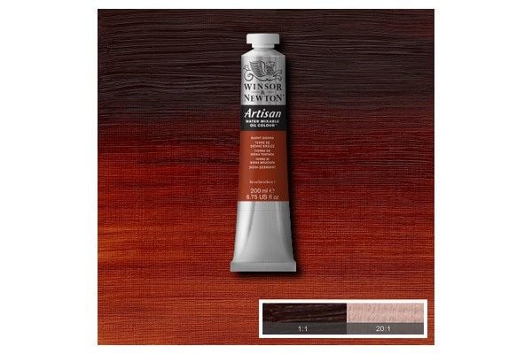 Artisan water mix oil 200 ml burnt sienna 074