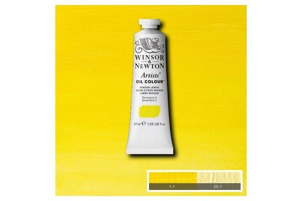 Winsor & Newton kunstneroljemaling 37 ml Winsor Lemon 722