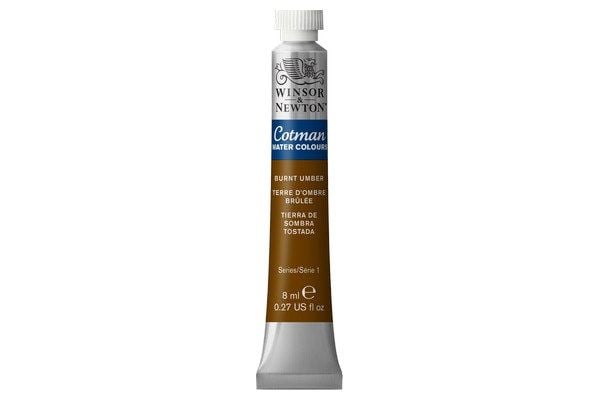 Cotman akvarell 8 ml Burnt Umber 076