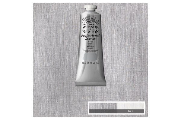 Proff. akrylfärg 60 ml silver 617