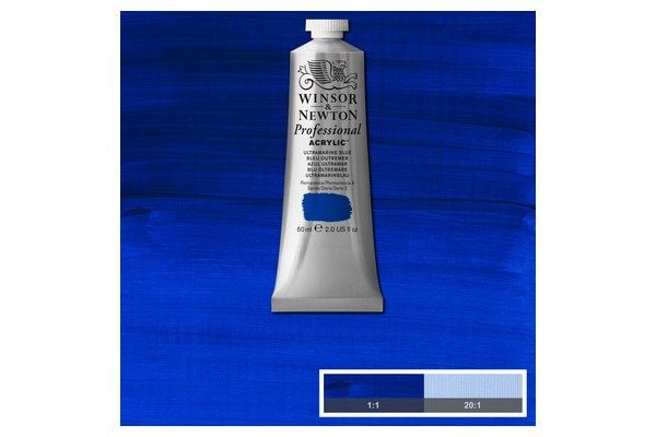 Prof akryyli 60ml Ultramariinin sininen 664