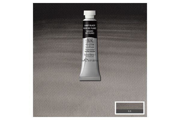 Akvarell proff. 5 ml lamp black 337