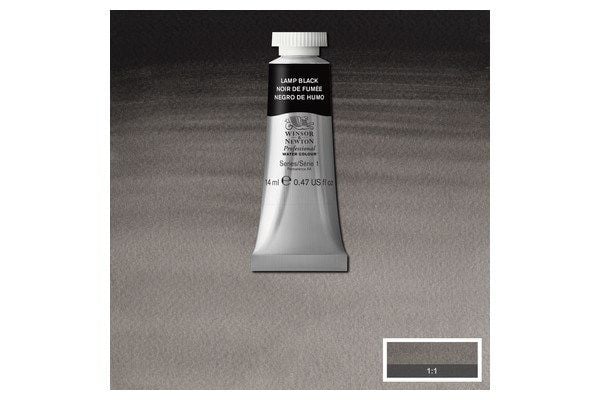 Akrylmaling/akvarell proff. 14 ml Lamp Black 337