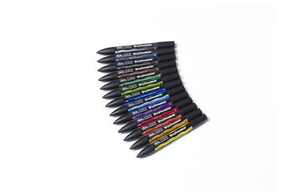 Winsor & Newton 0290032, Assorterte farger, Flerfarget, 12 farger, Multi, Meisel-/penselspiss, Rund