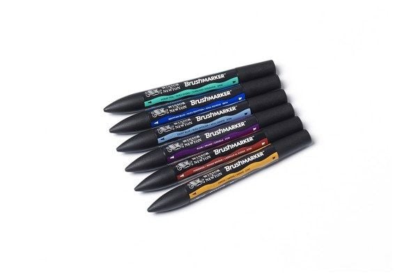 Winsor & Newton 0290034, Assorterte farger, Flerfarget, 6 farger, Multi, Meisel-/penselspiss, Rund