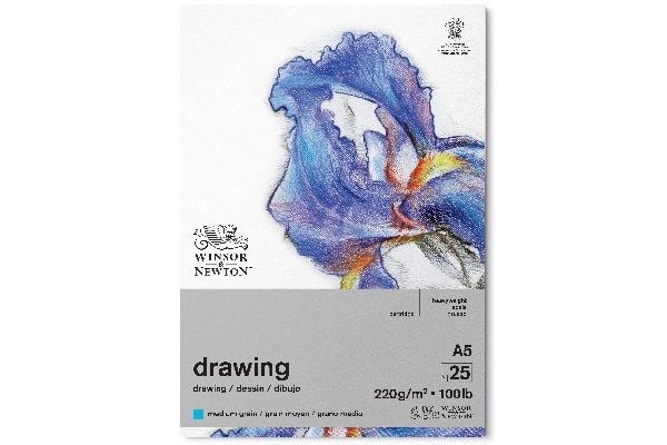 Ritblock medium yta A5 220 g, 25 ark