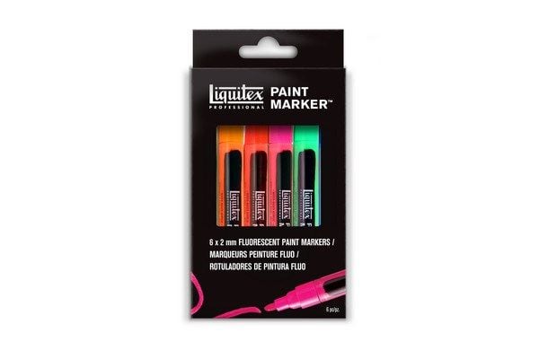 Fin Paint Marker fluorescerande 6 st