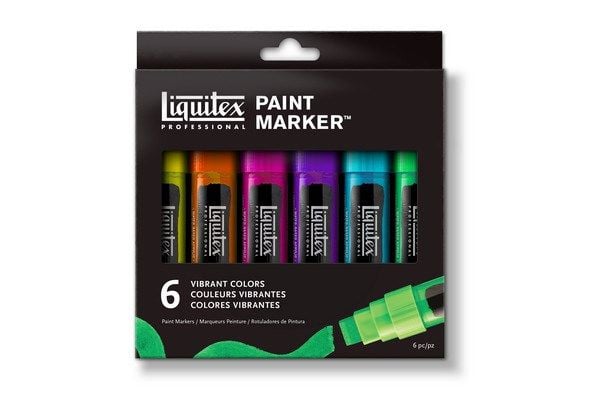 Paint Marker Wide Vibrant, 6 st