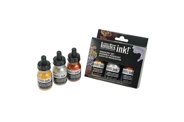 Proff. akrylfärg 3-pack iriserande