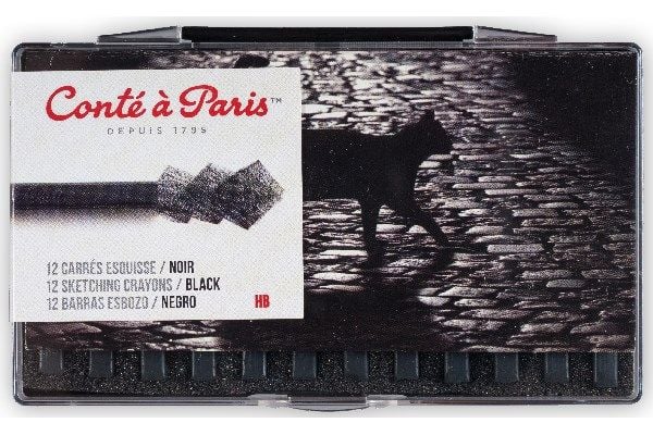 Conte Carre skisse-sett 12 deler pierre noire 2B