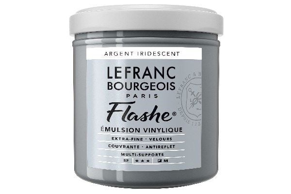 Flashe Acrylic 125ml sølv iriserende 832