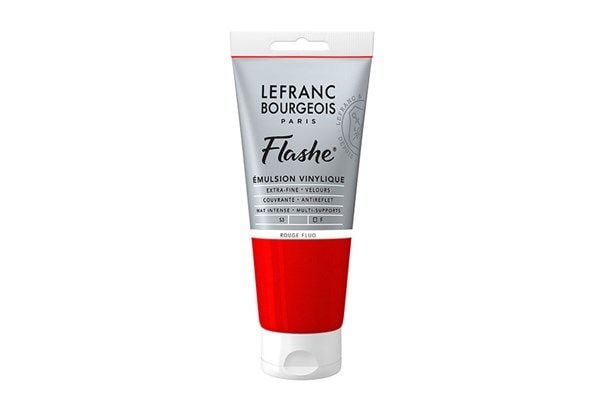 FLASHE ACRYLIC 80ML TUBE FLUORESCENT RED