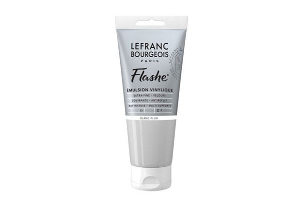 Akrylfärg Flashe 80 ml fluorescerande vit