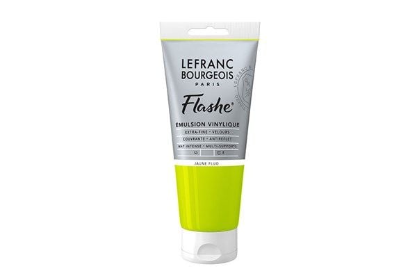 FLASHE ACRYLIC 80ML TUBE FLUORESCENT YELLOW