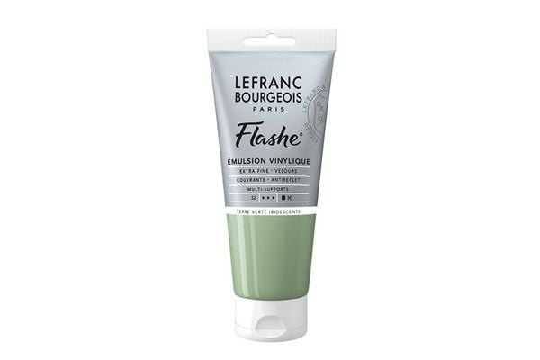 Flaske akryl 80 ml green earth iriserende