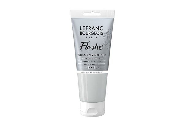 Flaske akryl 80 ml perlehvit iriserende