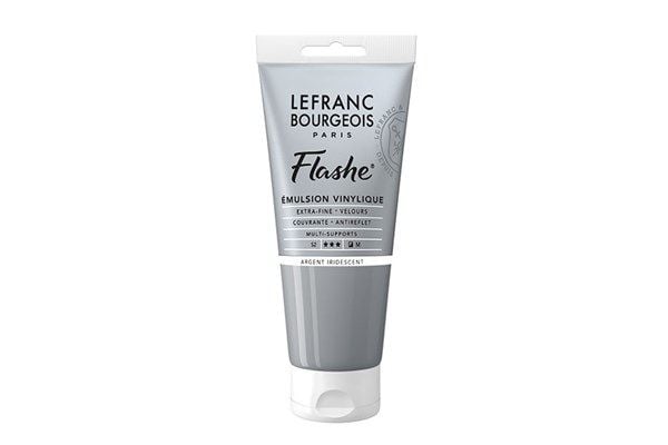 Flashe akryl 80 ml silver iriserande