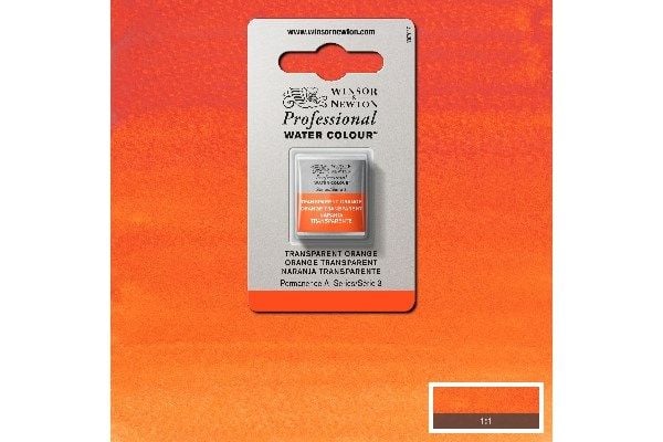 Akvarell proff. 1/2 panne transparent oransje